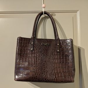 Kate Spade Leather Faux Croc Shoulder Bag